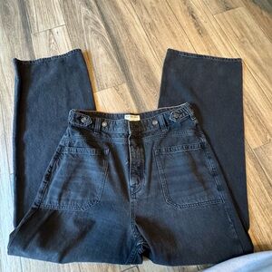 We The Free Dark Gray Straight Leg Jeans